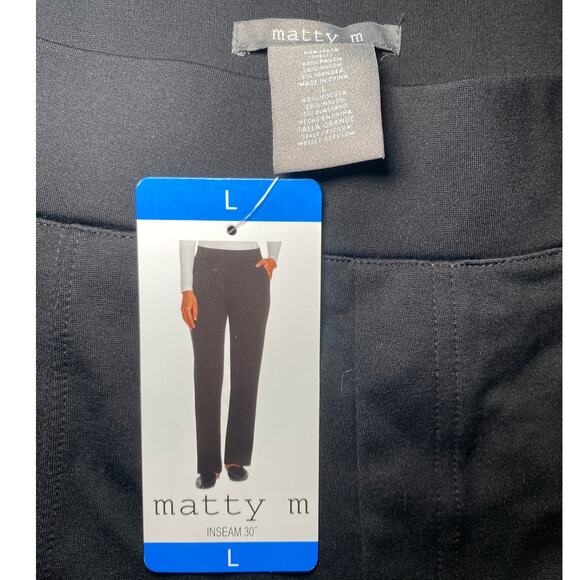 Black Matty M Pants - Size Large - Front Pockets - NWT - Picture 11 of 11